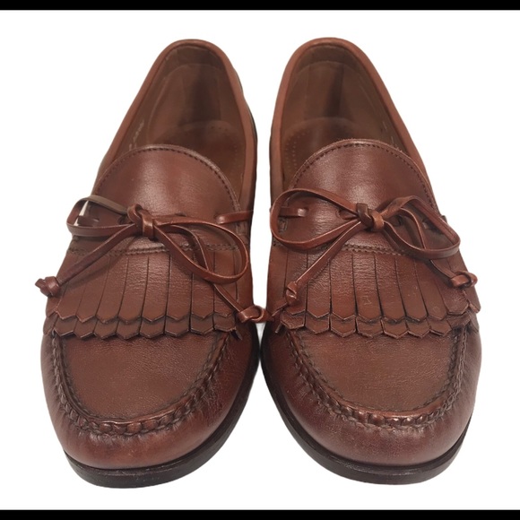 Allen Edmonds Brown Bowtie Leather Loafers US 8.5 - Picture 6 of 9
